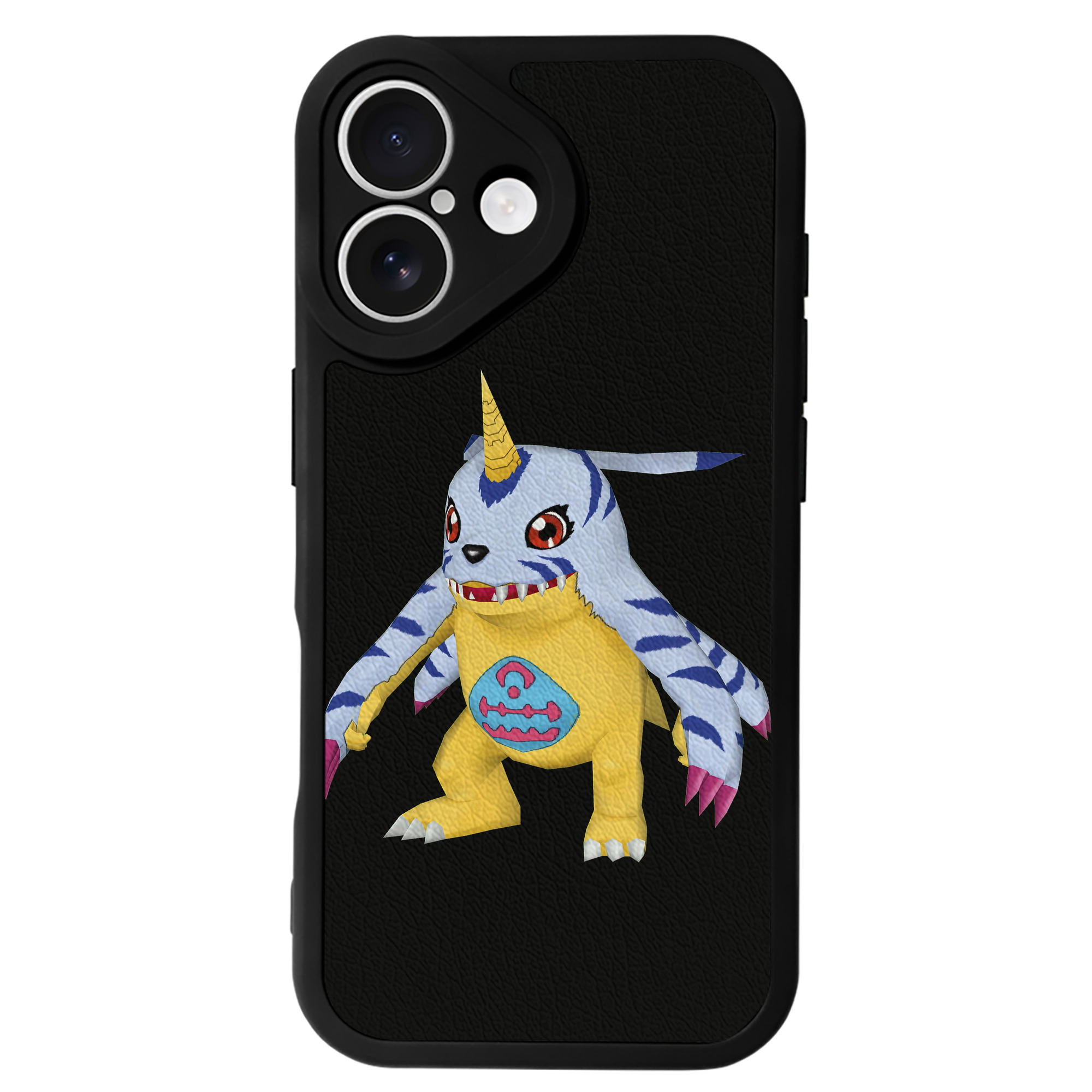 （画像用） Digimon デジタルモンスター/デジモン 【iPhone 16シリーズ対応】シリコンスマホケース（レザー調） 材質：シリコン